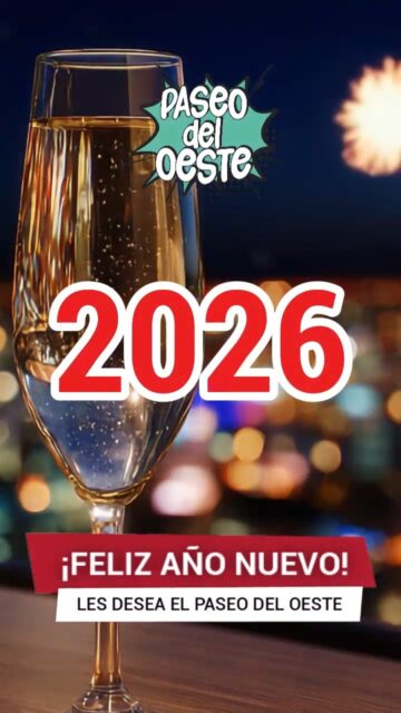 🎆✨ ¡Feliz Año Nuevo! ✨🎆

Gracias por todo lo vivido juntos este año 💫
Desde Paseo del Oeste les deseamos un nuevo año lleno de salud, alegría, proyectos y nuevos comienzos.

Que el 2026 nos encuentre compartiendo muchos más momentos ✨
¡Brindamos por lo que viene! 🥂

#FelizAñoNuevo #PaseoDelOeste #BuenasFiestas #NuevoAño #BrindamosJuntos #ZonaOeste #Ituzaingó
