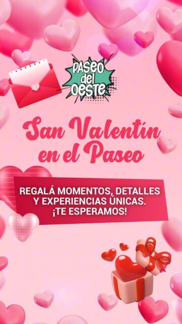 💘✨ Este San Valentín, vení a pasear en Paseo del Oeste ✨💘
Plan de cita, plan con amigos o plan para mimarte vos 😌
Compras, algo rico en el patio de comidas y un paseo tranqui para disfrutar el día ❤️🍽️🛍️
📍 Av. Pte. Perón 7970 – Ituzaingó
🕙 Abierto viernes, sábados, domingos y feriados de 10 a 21 hs
🎭🥳 Y atención: este año también estamos abiertos lunes y martes de Carnaval, para que tengas más días para venir al Paseo 🙌
#SanValentín #DíaDeLosEnamorados #PaseoDelOeste #PlanEnPareja #ZonaOeste Ituzaingó Carnaval Feriado PlanDeFinde