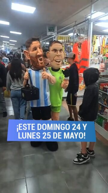 💙 ¡Este domingo 24 y lunes 25 de 17hs a 20hs, el Paseo se viste de blanco y celeste! 💙🇦🇷
⚽ ¡El Dibu y Messi llegan a Paseo del Oeste para repartir escarapelas y sacarse fotos con todos! 📸✨
Vení en familia a vivir un finde patrio lleno de alegría, colores y mucha emoción 🙌
¡No te pierdas la oportunidad de llevarte tu foto con los campeones! 🏆
📍 Av. Pte. Perón 7970 – Ituzaingó
🕙 Paseo abierto de 10 a 21 hs
Viernes, sábados, domingos y feriados.
✨ Paseo del Oeste – Más para vos ✨
#PaseoDelOeste #25DeMayo #ZonaOeste #Ituzaingó #MásParaVos