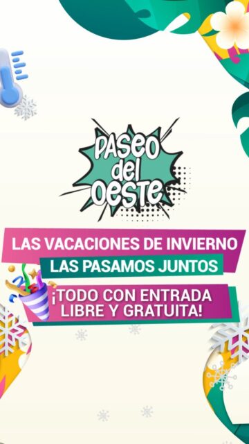 ❄️🎉 ¡Estas vacaciones de invierno las pasamos juntos en Paseo del Oeste! ⛄💙

Preparamos un montón de actividades para que los más chicos disfruten cada fin de semana, ¡con entrada libre y gratuita! 🙌

🎨 Pintura en atriles
🤠 Personajes de Toy Story
🎭 Maquillaje artístico
🫧 Show de burbujas
🍄 Mario y Luigi
🎩 Show de magia

📅 Conoce el cronograma completo y elegí tu actividad favorita.

🕙 Paseo abierto viernes, sábados, domingos y feriados de 10 a 21 hs.
📍 Av. Pte. Perón 7970 – Ituzaingó

¡Los esperamos para vivir unas vacaciones llenas de diversión en familia! 💛

#PaseoDelOeste #VacacionesDeInvierno  #ActividadesGratuitas #Ituzaingó #ZonaOeste