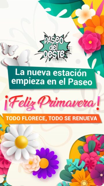 🌸✨ ¡Feliz Primavera! ✨🌼
Llegó una nueva estación, con más color, más días lindos y nuevas ganas de salir, encontrarnos y disfrutar. 💛
En Paseo del Oeste celebramos esta época en la que todo florece y se renueva. 🌷☀️
¡Que esta primavera venga llena de buenos momentos para compartir!
#FelizPrimavera #Primavera #PaseoDelOeste #Ituzaingó #ZonaOeste